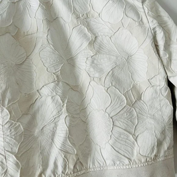 Banana Republic Cream Floral Bomber Jacket - Picture 7 of 7